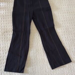 Anthropologie Black Wide-Leg Pants crop flare